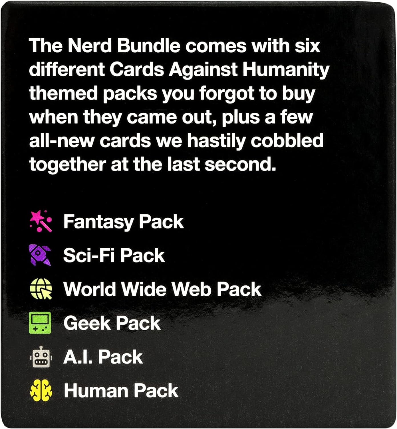 Cards Against Humanity: Nerd Bundle • 6 Themed Packs + 10 All-New Cards