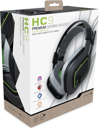 Freemode - HC-9 Wired Gaming Headset for Xbox Series X/S, PS5, PS4, Switch, PC (Black/Green)