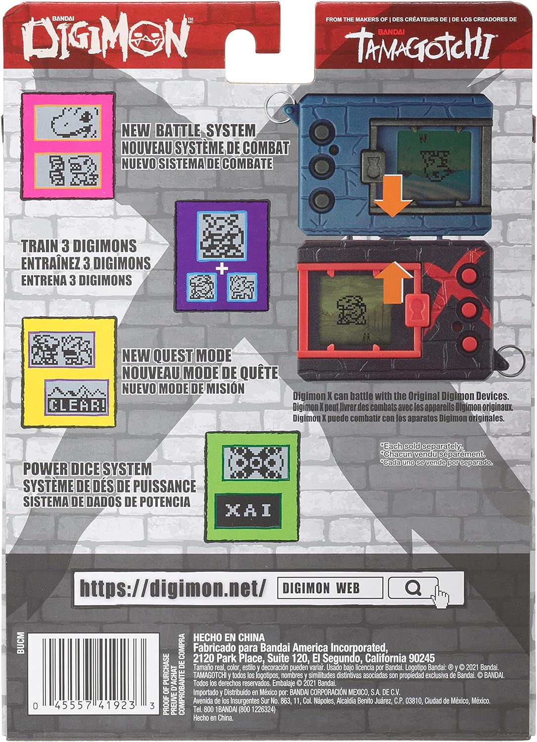 Tamagotchi Bandai DigimonX Virtuelles Monster Pet (Violett & Rot