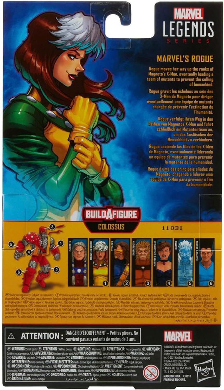 Marvel Hasbro Legends Series 15-cm Scale Action Figure Toy Rogue Premium Design, 1 Figure, 2 Accessories, and 1 Build-A-Figure Part