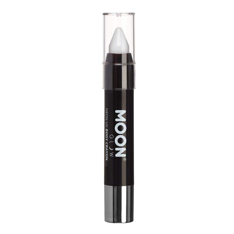 Smiffys Moon Glow Intense Neon UV Body Crayons, White