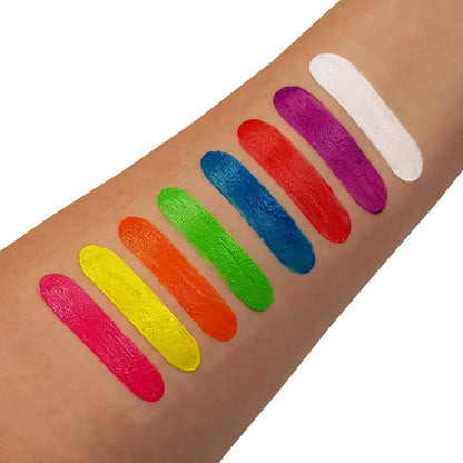 Smiffys Moon Glow Intense Neon UV Body Crayons, White