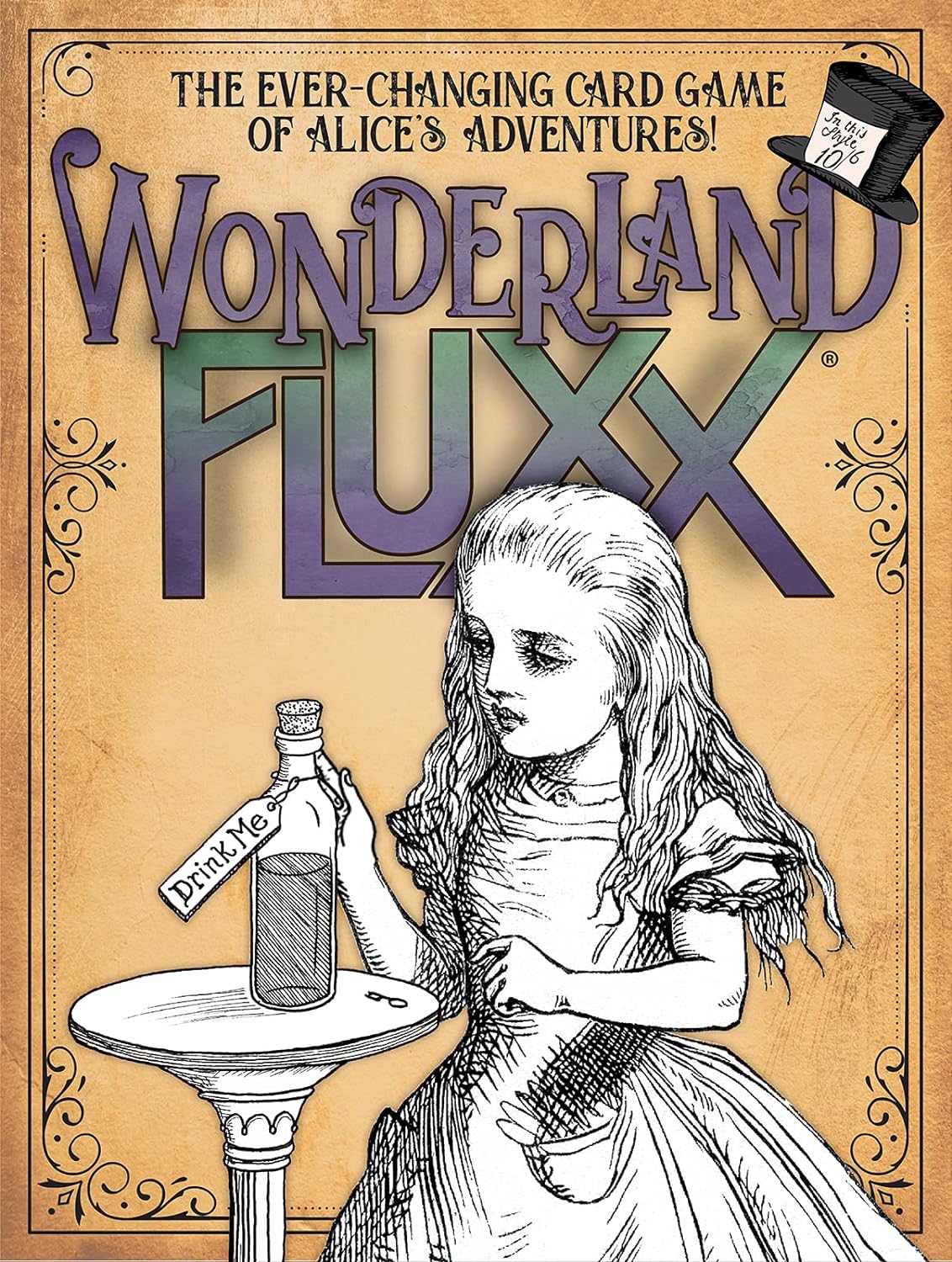 Looney Labs Wonderland Fluxx – Board Game 2-6 Players – Board Games for Family – 5-20 Minutes of Gameplay – Games for Family Game Night – Kids and Adults Ages 8+ - English Version