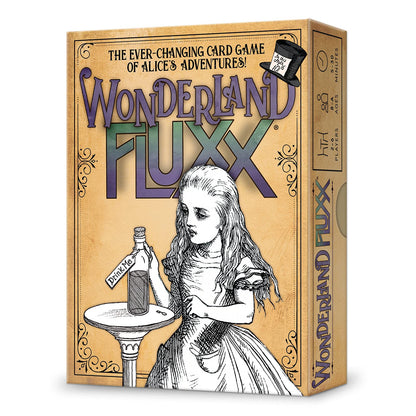 Looney Labs Wonderland Fluxx – Board Game 2-6 Players – Board Games for Family – 5-20 Minutes of Gameplay – Games for Family Game Night – Kids and Adults Ages 8+ - English Version