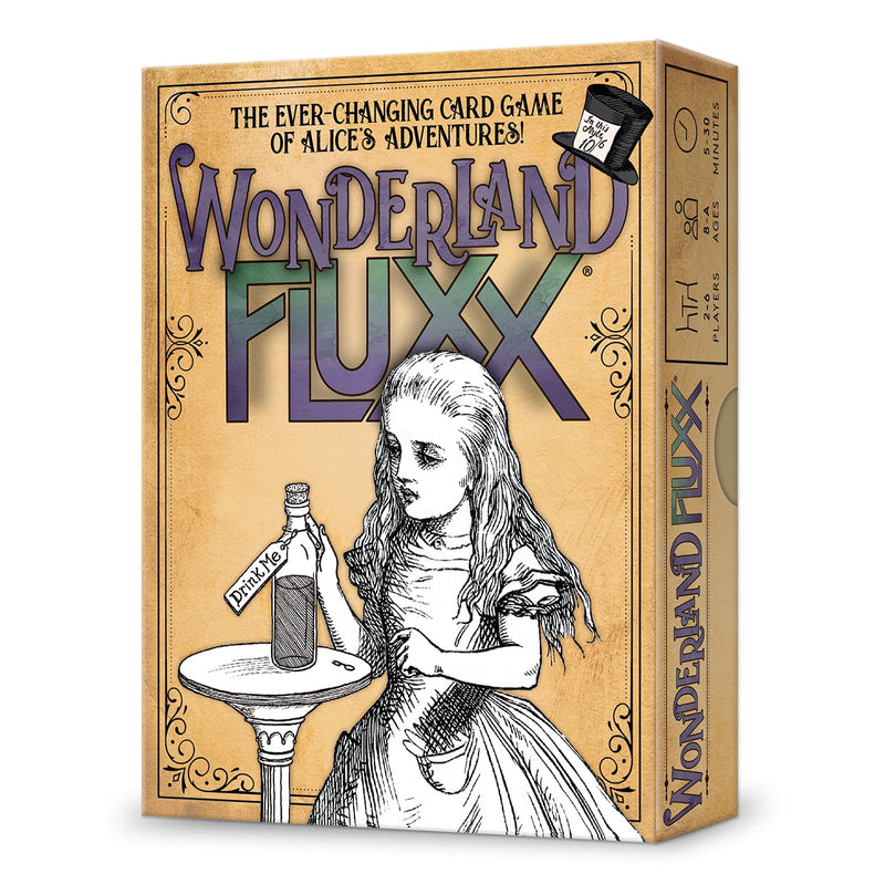 Looney Labs Wonderland Fluxx – Board Game 2-6 Players – Board Games for Family – 5-20 Minutes of Gameplay – Games for Family Game Night – Kids and Adults Ages 8+ - English Version