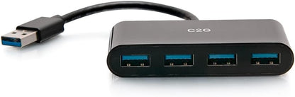 C2G 4-Port USB-A 3.0 Hub, SuperSpeed 5Gb Data Hub for Dell, Surface Pro, XPS, Macbook, Mac Pro/mini, iMac, PC, USB Flash Drives, Mobile HDD etc