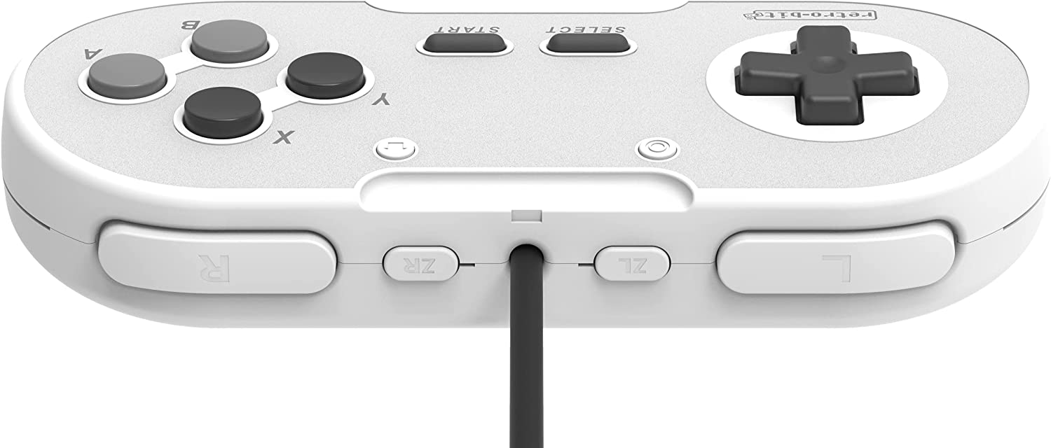 Retro-Bit Legacy16 USB Wired Controller For Steam, PC, Mac, Raspberry Pi, and Switch - Classic Grey (Nintendo Switch//