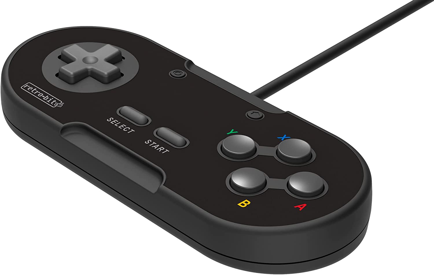 Retro-Bit Legacy16 USB Wired Controller For Steam, PC, Mac, Raspberry Pi, and Switch- Onyx Black (Nintendo Switch//