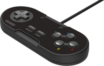 Retro-Bit Legacy16 USB Wired Controller For Steam, PC, Mac, Raspberry Pi, and Switch- Onyx Black (Nintendo Switch//