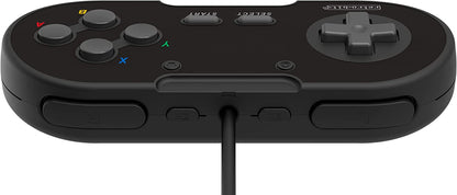 Retro-Bit Legacy16 USB Wired Controller For Steam, PC, Mac, Raspberry Pi, and Switch- Onyx Black (Nintendo Switch//