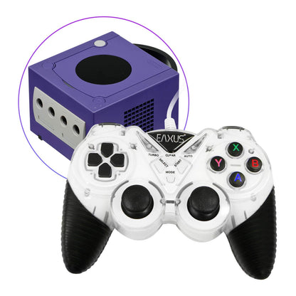 Eaxus® Cube Classic Controller für Wii / GameCube / GC. Gamepad/Joypad für Ihre Konsole mit Turbofunktion und Zeitlupenfunktion
