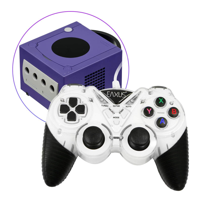 Eaxus® Cube Classic Controller für Wii / GameCube / GC. Gamepad/Joypad für Ihre Konsole mit Turbofunktion und Zeitlupenfunktion