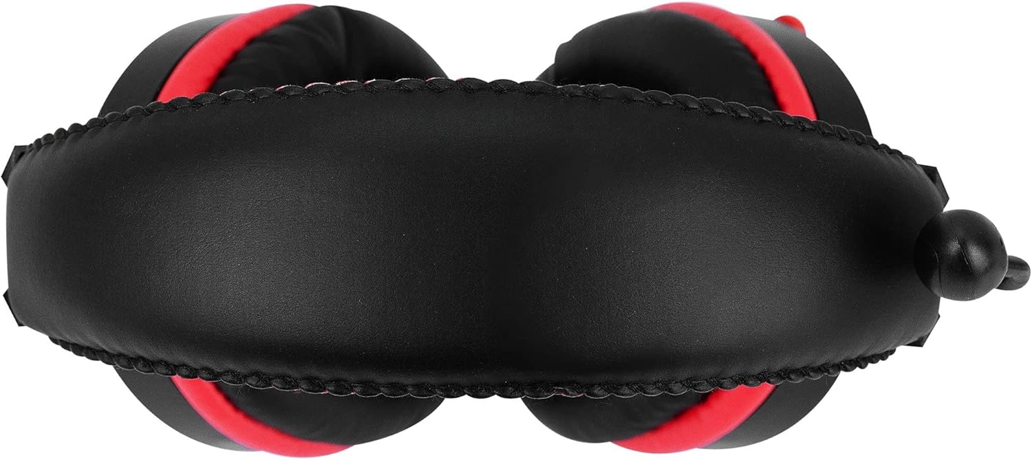MARVO Scorpion H8321S Gaming Headset, Stereo Sound, Flexible Omnidirectional Microphone, 40mm Audio Drivers, On-ear Volume Control, 3.5mm Connection, Black and Red
