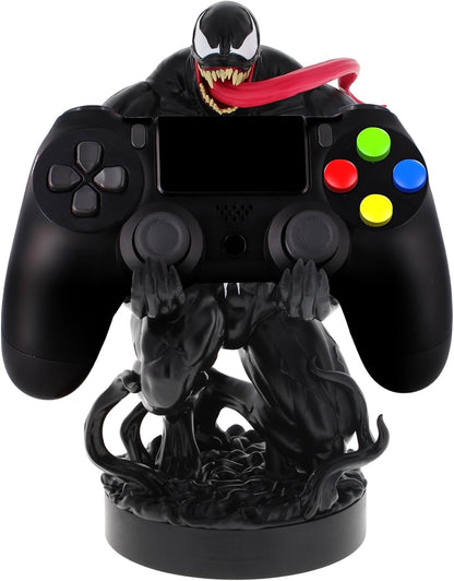 Cable Guys - Marvel Comics Venom Gaming Accessories Holder & Phone Holder for Most Controller (Xbox, Play Station, Nintendo Switch) & Phone, EXG Venom Cable Guy - Not Machine Specific, Porta elettroniche Exquisite Gaming Venom