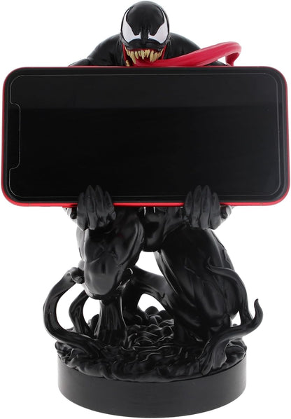 Cable Guys - Marvel Comics Venom Gaming Accessories Holder & Phone Holder for Most Controller (Xbox, Play Station, Nintendo Switch) & Phone, EXG Venom Cable Guy - Not Machine Specific, Porta elettroniche Exquisite Gaming Venom
