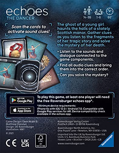 Ravensburger Echoes The Dancer - Immersive Audio Murder Mystery Game for Adults & Kids Age 14 Years Up - 1 to 6 Players