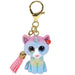TY- Heather Cat Clip de Peluche, Estampado Animal, Multicolor, 9 cm (25059