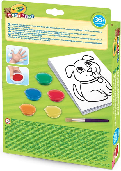 Crayola Mini Kids, Spill Proof Paint Set, Washable Paint for Kids, Age 36m+ 81-1483