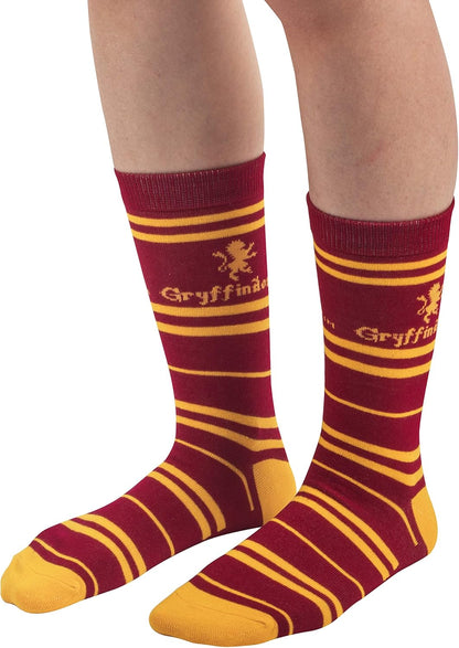 Cinereplicas - Harry Potter - Unisex's 3-Pack - Hogwarts Houses Patterned Socks - Gryffindor - Shoe 6 to 12…