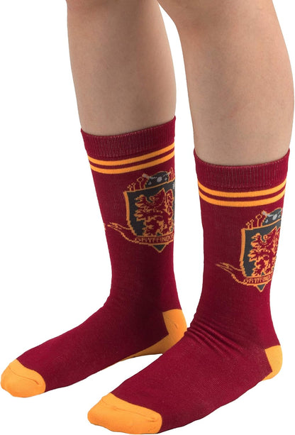 Cinereplicas - Harry Potter - Unisex's 3-Pack - Hogwarts Houses Patterned Socks - Gryffindor - Shoe 6 to 12…