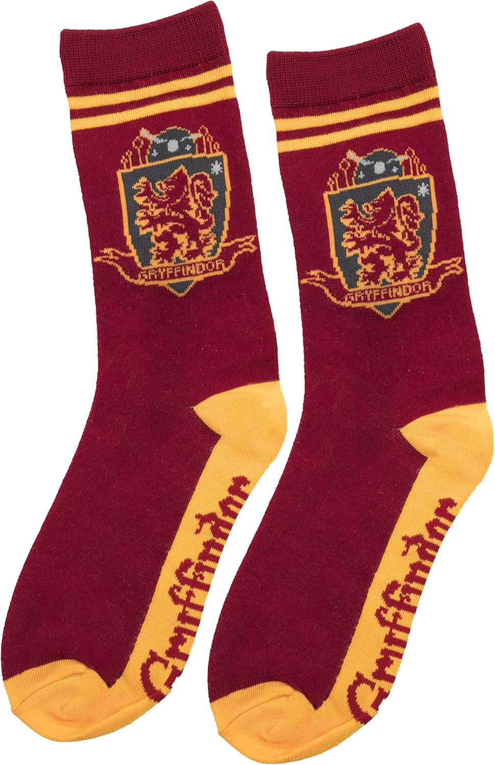 Cinereplicas - Harry Potter - Unisex's 3-Pack - Hogwarts Houses Patterned Socks - Gryffindor - Shoe 6 to 12…
