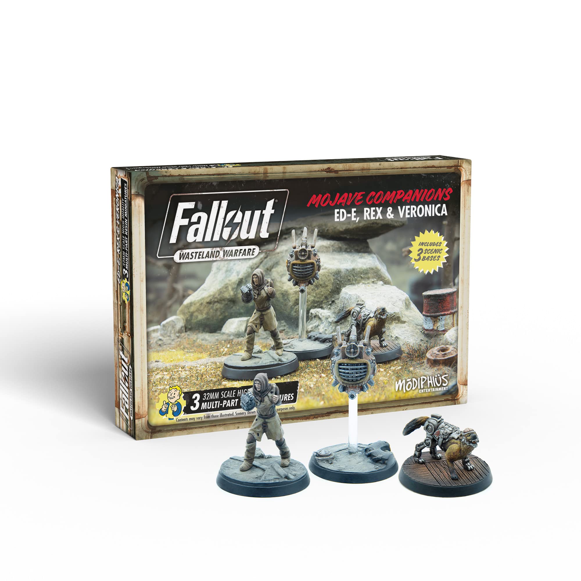 Modiphius Fallout – Wasteland Warfare - Ed-E, Rex and Veronica, Multi