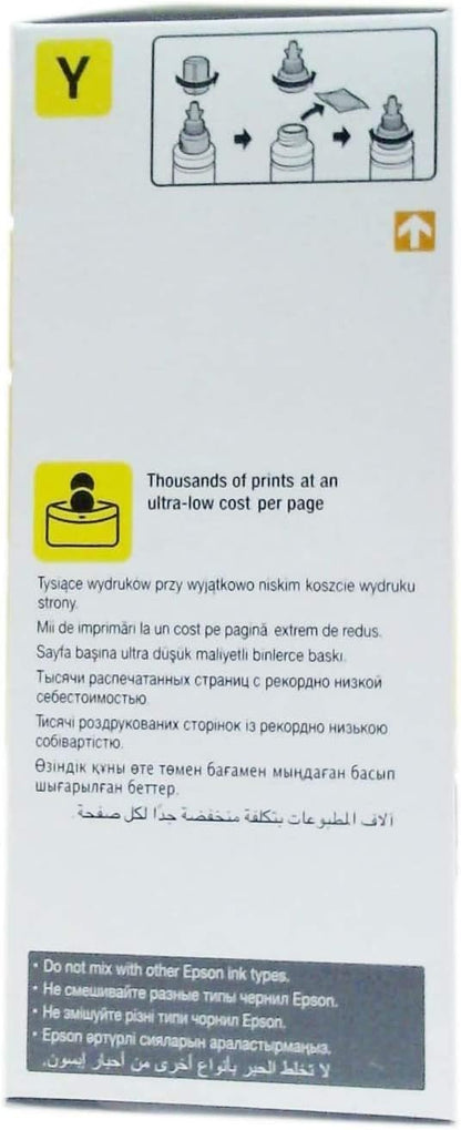 Epson T6644 cartucho de tinta Amarillo - Cartucho de tinta para impresoras (Original, Tinta a base de pigmentos, Amarillo, 1 pieza(s), Epson L100/L110/L200/L300/L355/L550