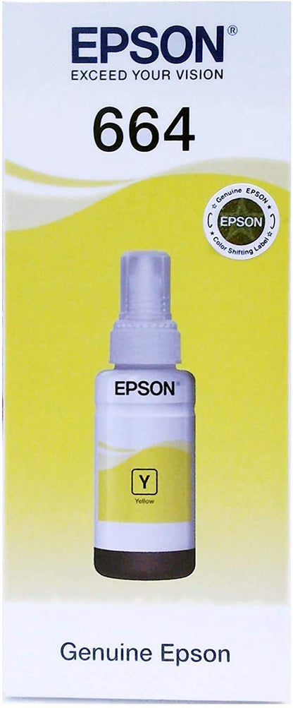 Epson T6644 cartucho de tinta Amarillo - Cartucho de tinta para impresoras (Original, Tinta a base de pigmentos, Amarillo, 1 pieza(s), Epson L100/L110/L200/L300/L355/L550