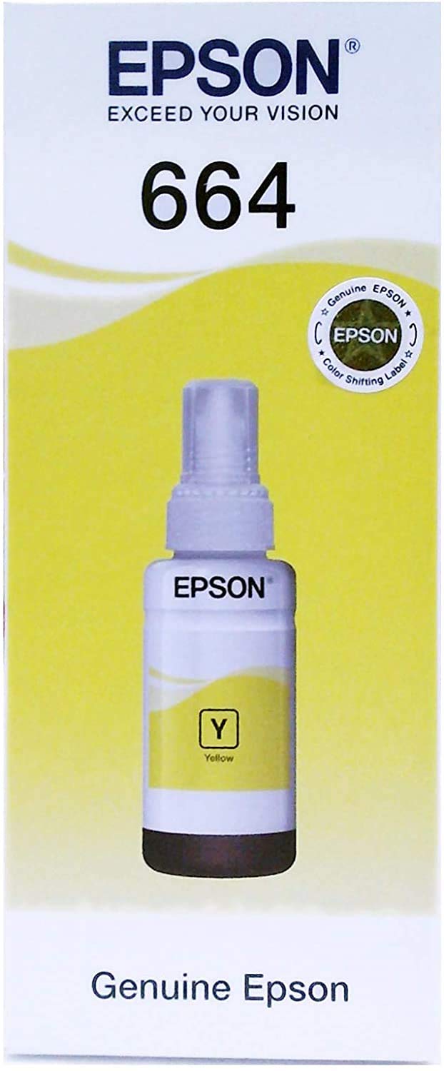 Epson T6644 cartucho de tinta Amarillo - Cartucho de tinta para impresoras (Original, Tinta a base de pigmentos, Amarillo, 1 pieza(s), Epson L100/L110/L200/L300/L355/L550