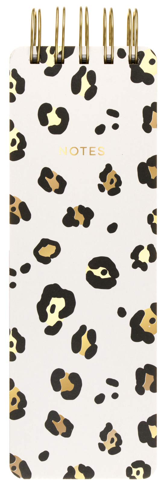 Eccolo Spiral Memo List Pad, Sturdy Covers, 3x8.5", 300 Pages, Leopard