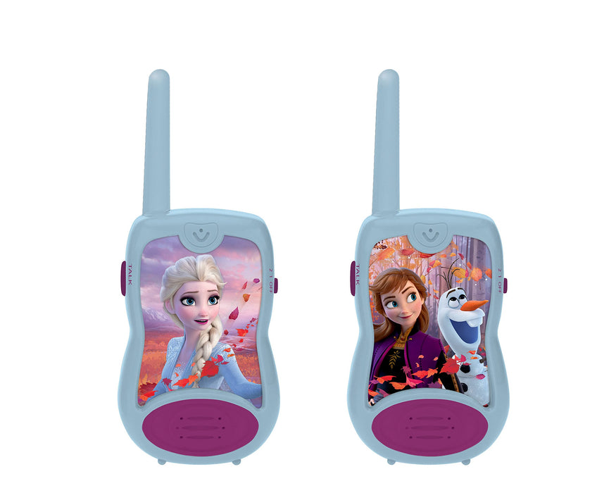 LEXIBOOK, Frozen, Walkie-Talkies 200m, Communication Game for Children, Belt Clip, 2 Communication Channels, Battery Operated, Blue, TW12FZ