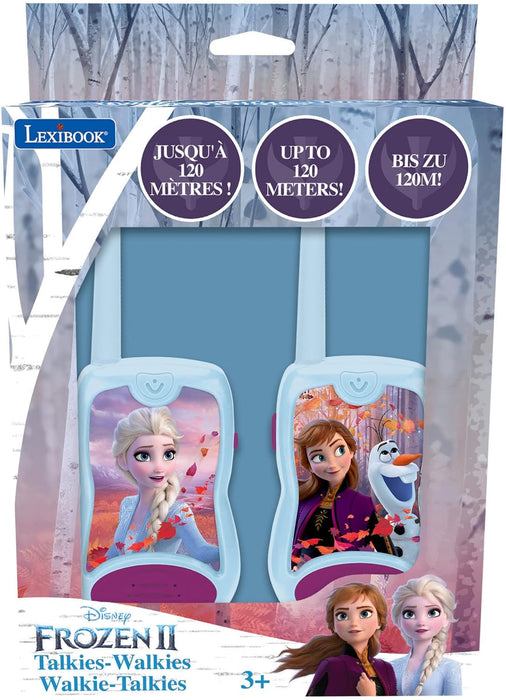 LEXIBOOK, Frozen, Walkie-Talkies 200m, Communication Game for Children, Belt Clip, 2 Communication Channels, Battery Operated, Blue, TW12FZ