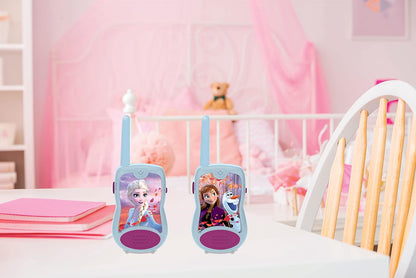 LEXIBOOK, Frozen, Walkie-Talkies 200m, Communication Game for Children, Belt Clip, 2 Communication Channels, Battery Operated, Blue, TW12FZ