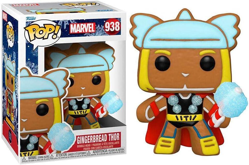 Funko POP! Marvel: Holiday - Thor - Marvel Comics - Collectable Vinyl Figure - Gift Idea - Official Merchandise - Toys for Kids & Adults - Comic Books Fans - Model Figure for Collectors and Display