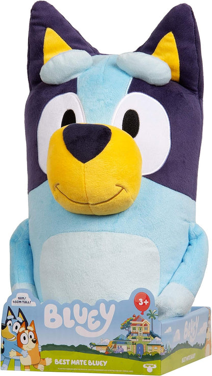Bluey 18" Stuffed Animal - Playtime & Naptime Companion, Jumbo Size, Soft Deluxe Materials - Huggable Cuddles Best Friend (13010
