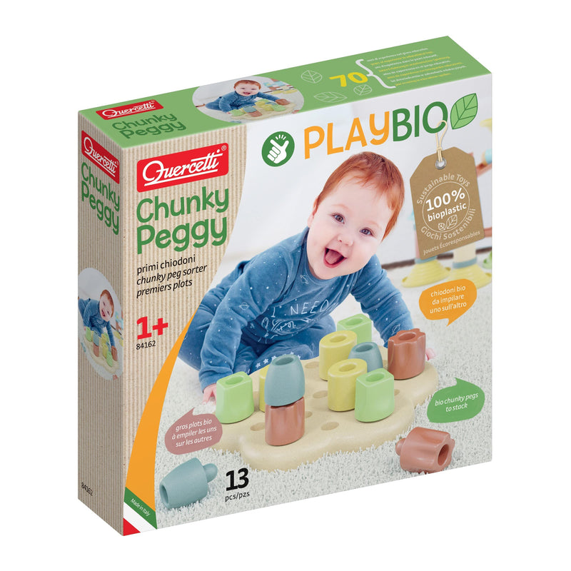 Quercetti XQU-84162 Quercetti-84162 Chunky Peggy Play Bio, Multicoloured