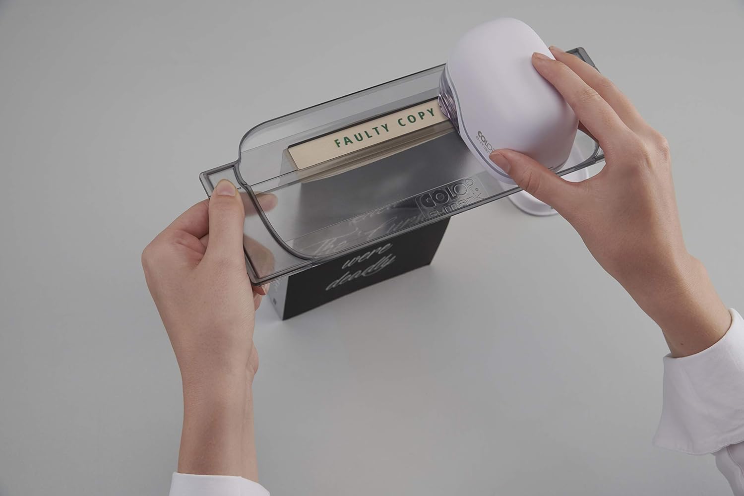 COLOP e-mark ruler | 155449 | Print onto large, small and uneven surfaces with perfect accuracey and precision