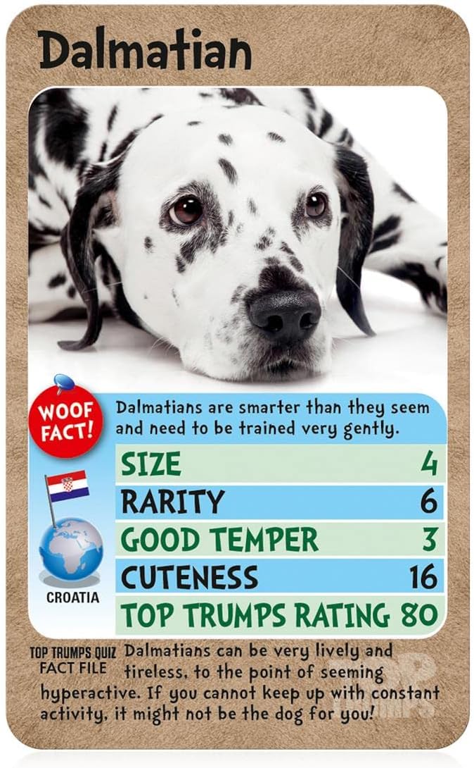 Top Trumps Dogs Classics Kartenspiel, erfahren Sie Fakten über Boxer, Mops, Husky und Chihuahua in diesem pädagogischen Spiel, Geschenke und Spielzeug für Jungen und Mädchen ab 6 Jahren, für 2 Spieler