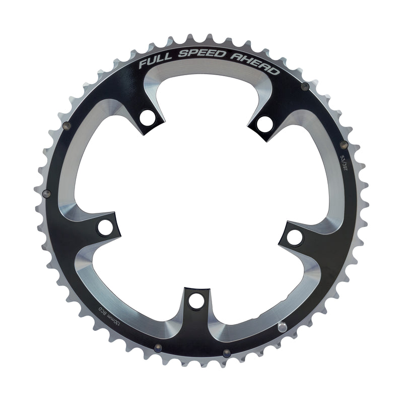 FSA Unisex's Super Road N10/11 130BCD V14 Chainring-Black, 130 x 53t