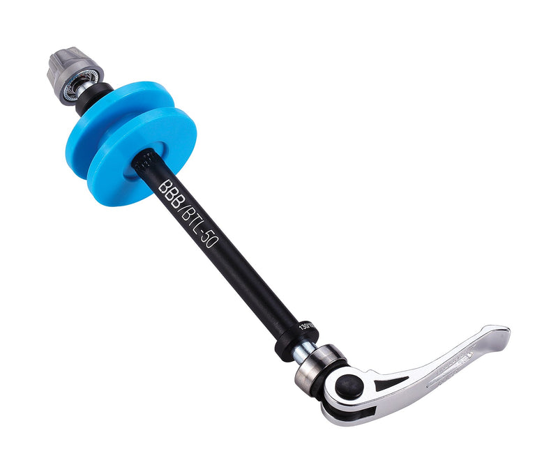 BBB Cycling BTL-50 ChainGrip 130mm Quick-Release Axle System Tool for Road Bikes, 130mm, Black/Silver