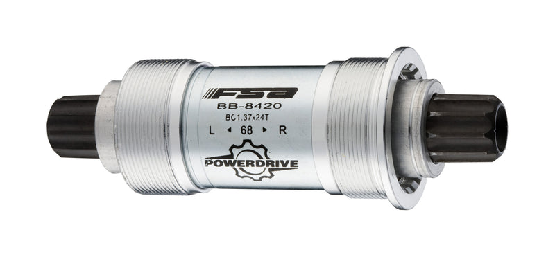 FSA Unisex's Power Drive Bottom Brackets-Silver, 68 x 113 mm, 68 × 113 mm
