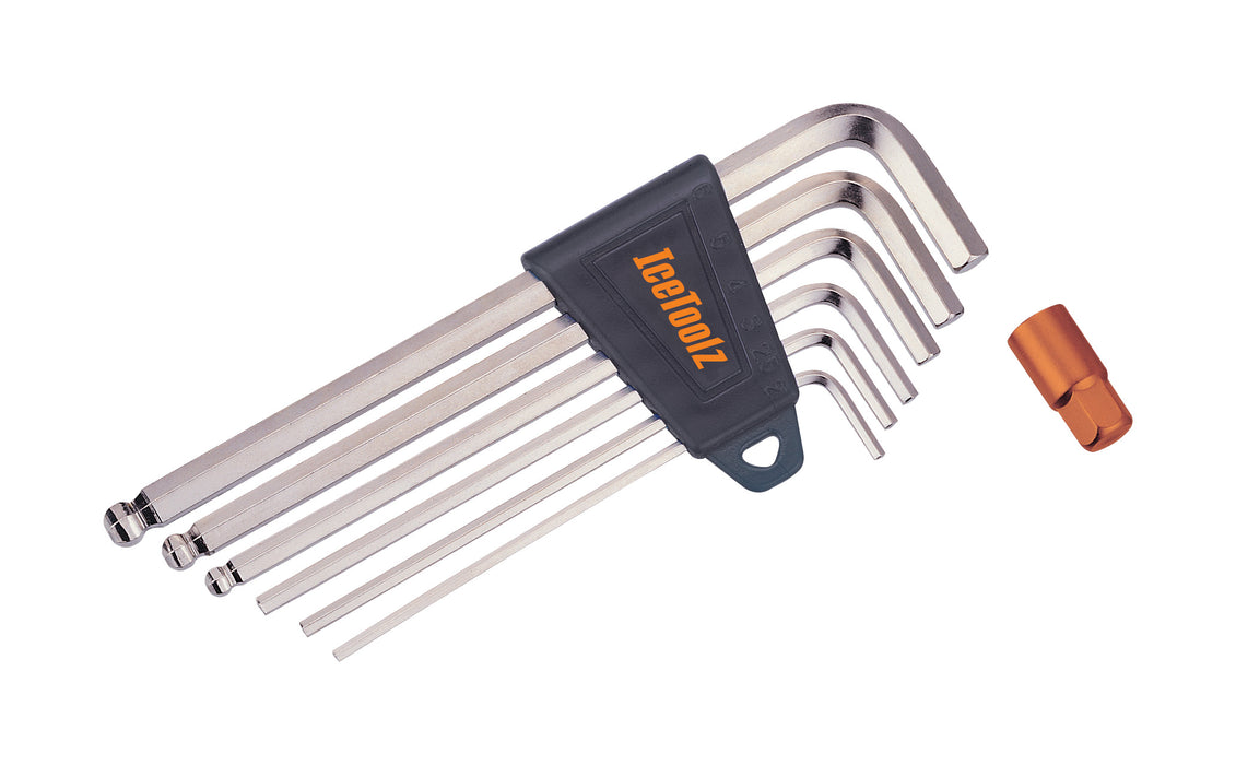IceToolz 2-8mm Hex Allen Key Set - Chrome, 2 2.5 3 4 5 6 8mm