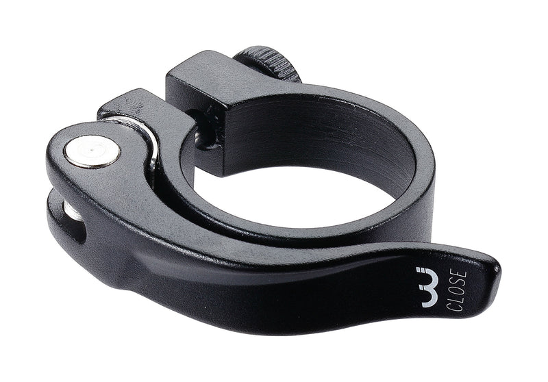 BBB Cycling SmoothLever Bike Seatpost Clamb Quick Release Seat Post Clamb for Aluminium Seatposts Roadbike, MTB and E-Bike | 34.9 mm Black - BSP-87
