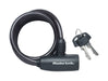 MASTER LOCK Bike Lock Cable, 2 Keys, 1.8 m Coiling Cable, Outdoor, 1.8 m x 0.8 cm