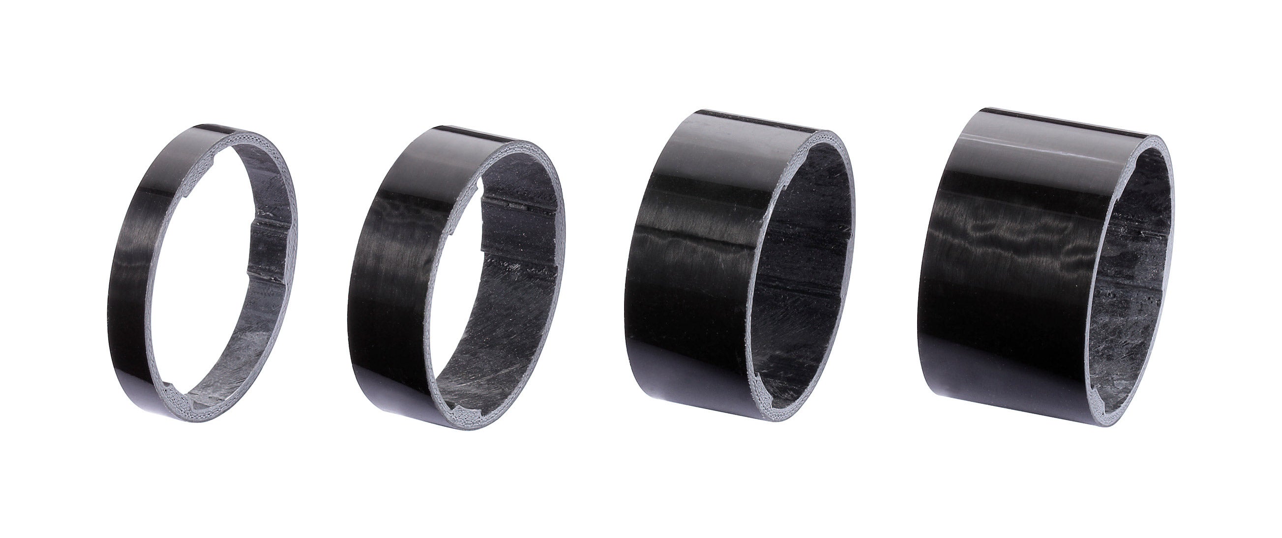 BBB Cycling Carbon Spacers Ultra Lightweight Unique Design Set Of 4 Spacers 1.1/8” UltraSpace Headset BHP-35