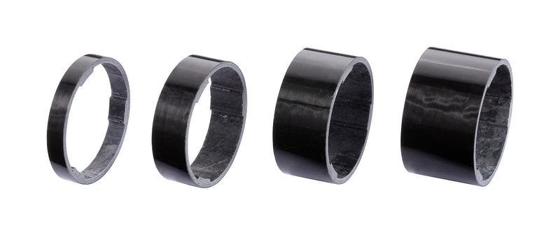 BBB Cycling Carbon Spacers Ultra Lightweight Unique Design Set Of 4 Spacers 1.1/8” UltraSpace Headset BHP-35