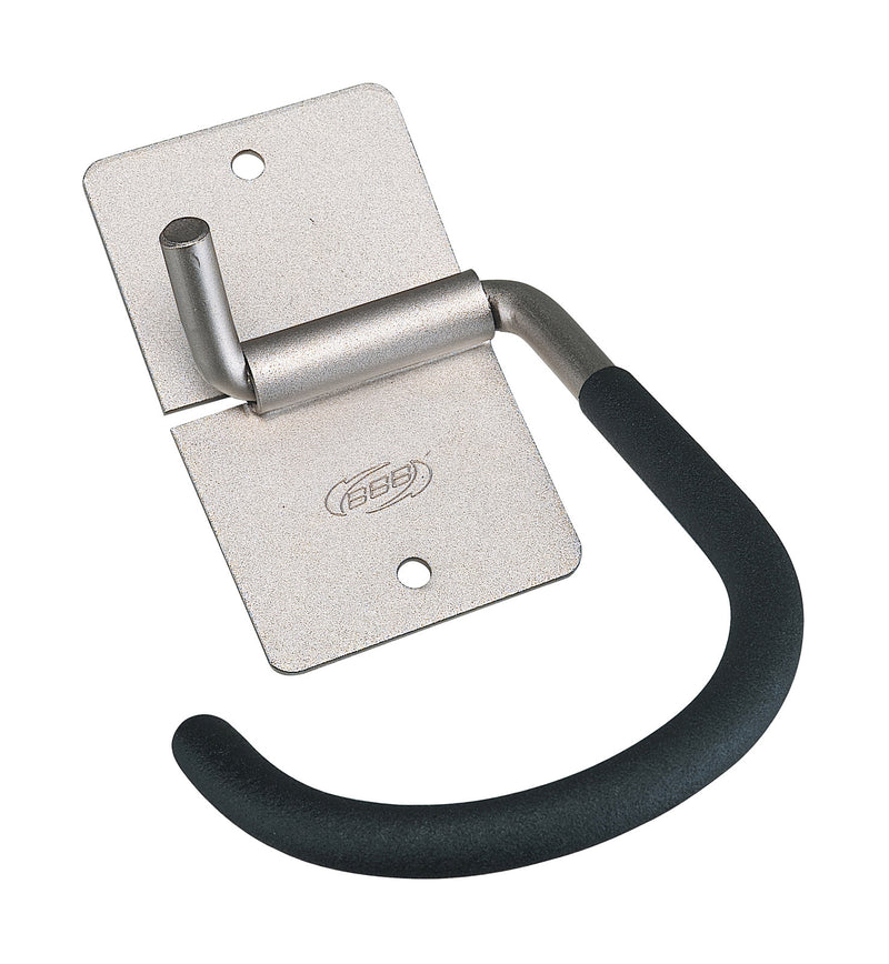BBB Cycling Parkinghook Fahrradhalter Wandhalterung inkl. Montagematerial Wandhaken Für Fahrräder BTL-26, Silber-schwarz