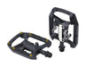 BBB Cycling Trail Bike Dual Function Pedals with Cleats SPD & Flat 9/16" Durable Aluminium Anti-Slip Adjustable Tension for MTB Urban Electric Bike DualChoice Trail BPD-62,Matt Black