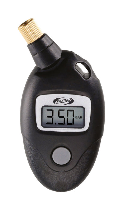 BBB Cycling BMP-90 PressureGauge Digital Tire Pressure Meter for Bike Tires with Presta and Schrader Valves, Black, One Size