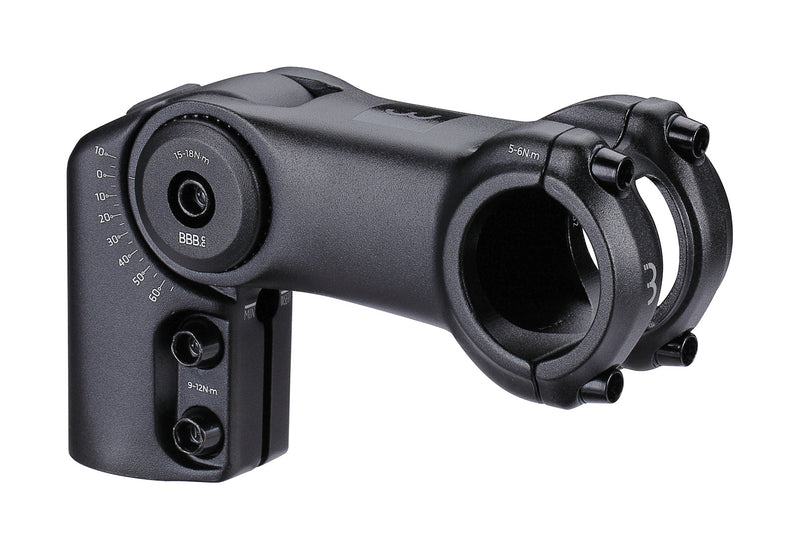 Bbb Cycling Highfix OS, Manubrio Regolabile da 100 mm, Attacco Diretto in Acciaio Inox, bulloni da-40° -Angolo +60° 6061 T6 in Alluminio Unisex Adulto